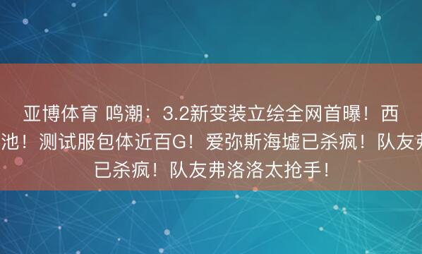 亚博体育 鸣潮：3.2新变装立绘全网首曝！西格莉卡上半进池！测试服包体近百G！爱弥斯海墟已杀疯！队友弗洛洛太抢手！